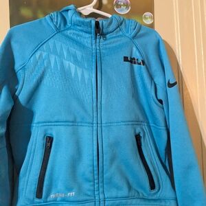 Nike Turquoise Blue Full-Zip Therma-FIT Hoodie